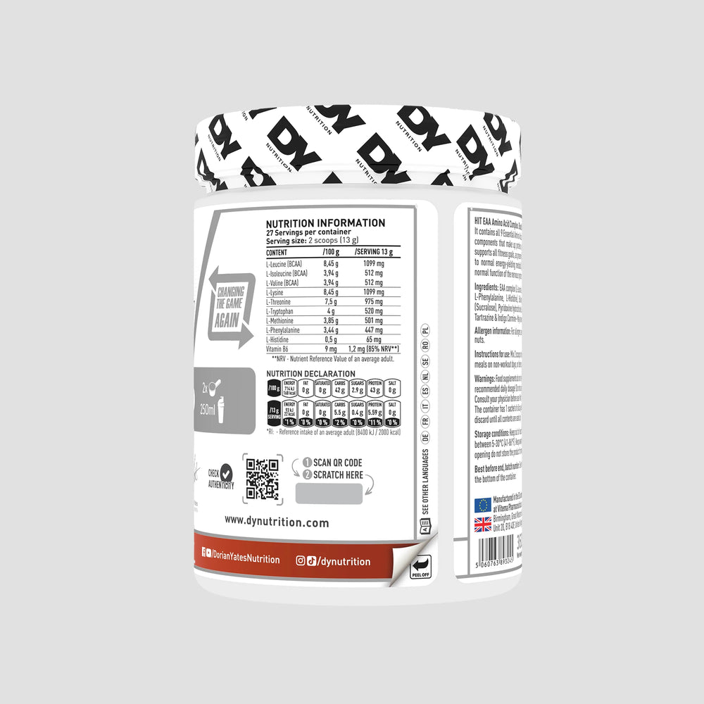 Aminoacizi esențiali HIT EAA Complex, DY Nutrition, 360g, 27 de serviri