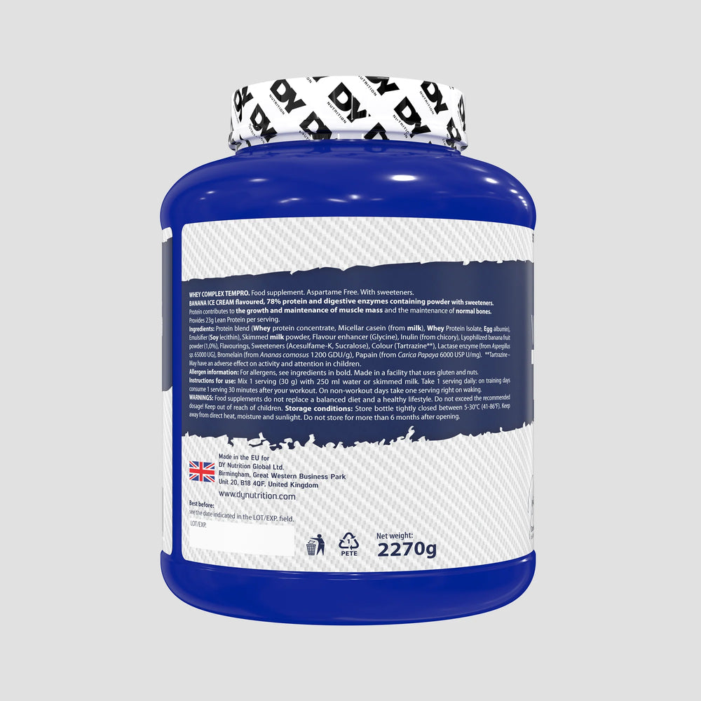 Complex de proteine Tempro, DY Nutrition, 2.27kg, pudra, 75 de serviri