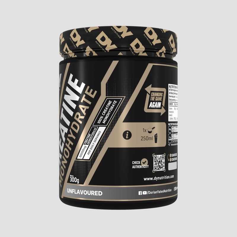Creatină monohidrată fără aroma, DY Nutrition, 300g, pudra, 30 de serviri
