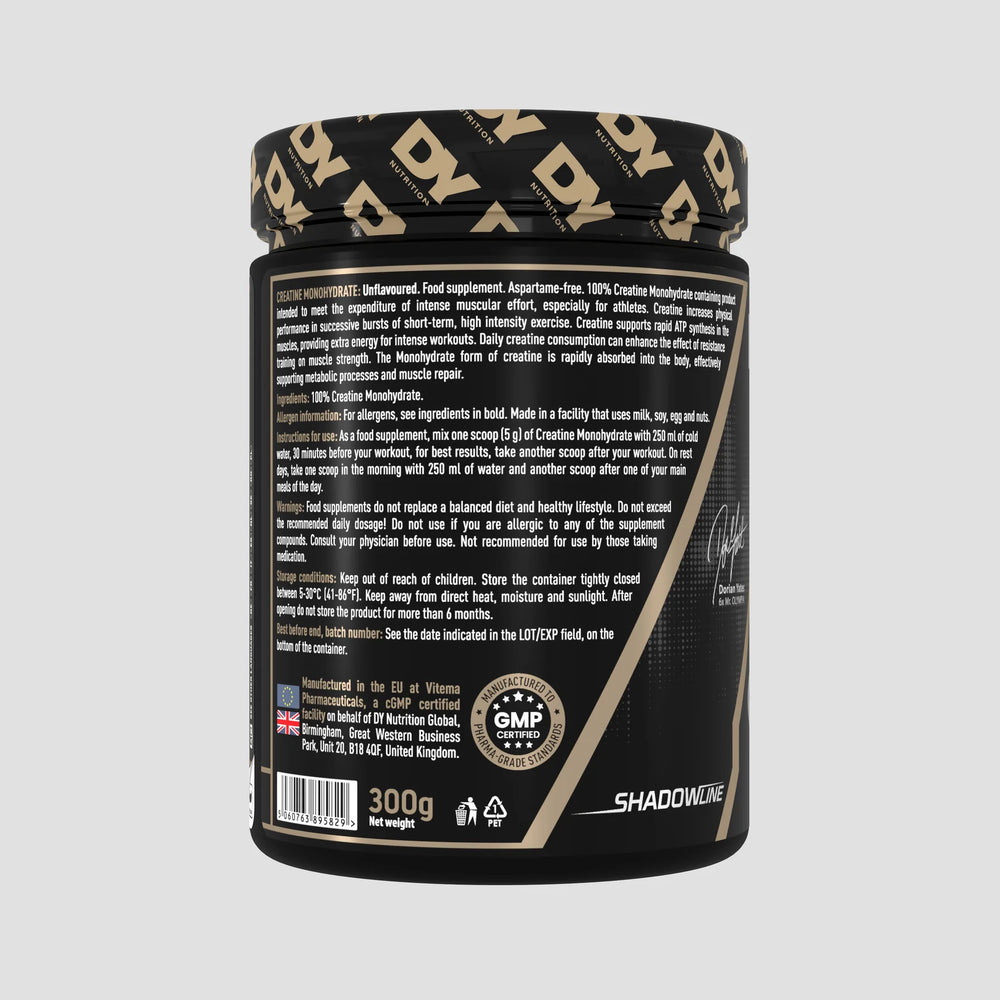 Creatină monohidrată fără aroma, DY Nutrition, 300g, pudra, 30 de serviri