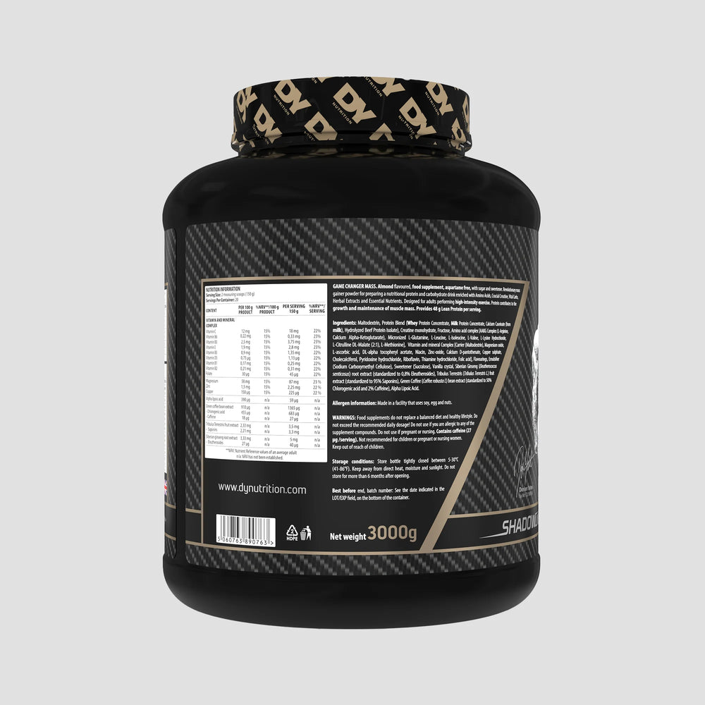 Game Changer Mass 3kg, pudra, DY Nutrition, 20 de serviri