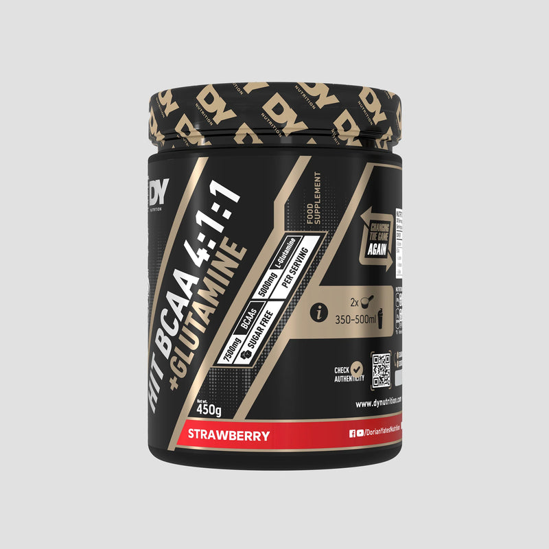HIT BCAA 4:1:1 + Glutamină, DY Nutrition, 450g, 30 de serviri