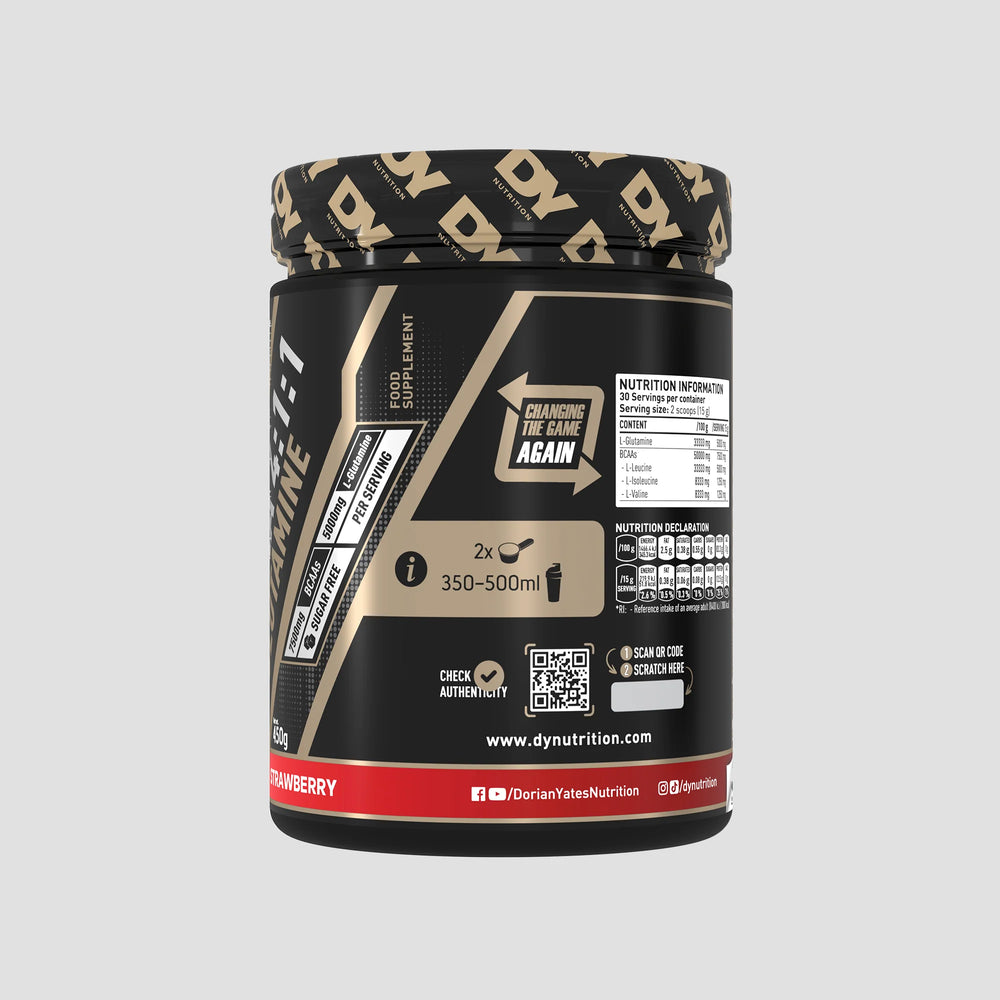 HIT BCAA 4:1:1 + Glutamină, DY Nutrition, 450g, 30 de serviri