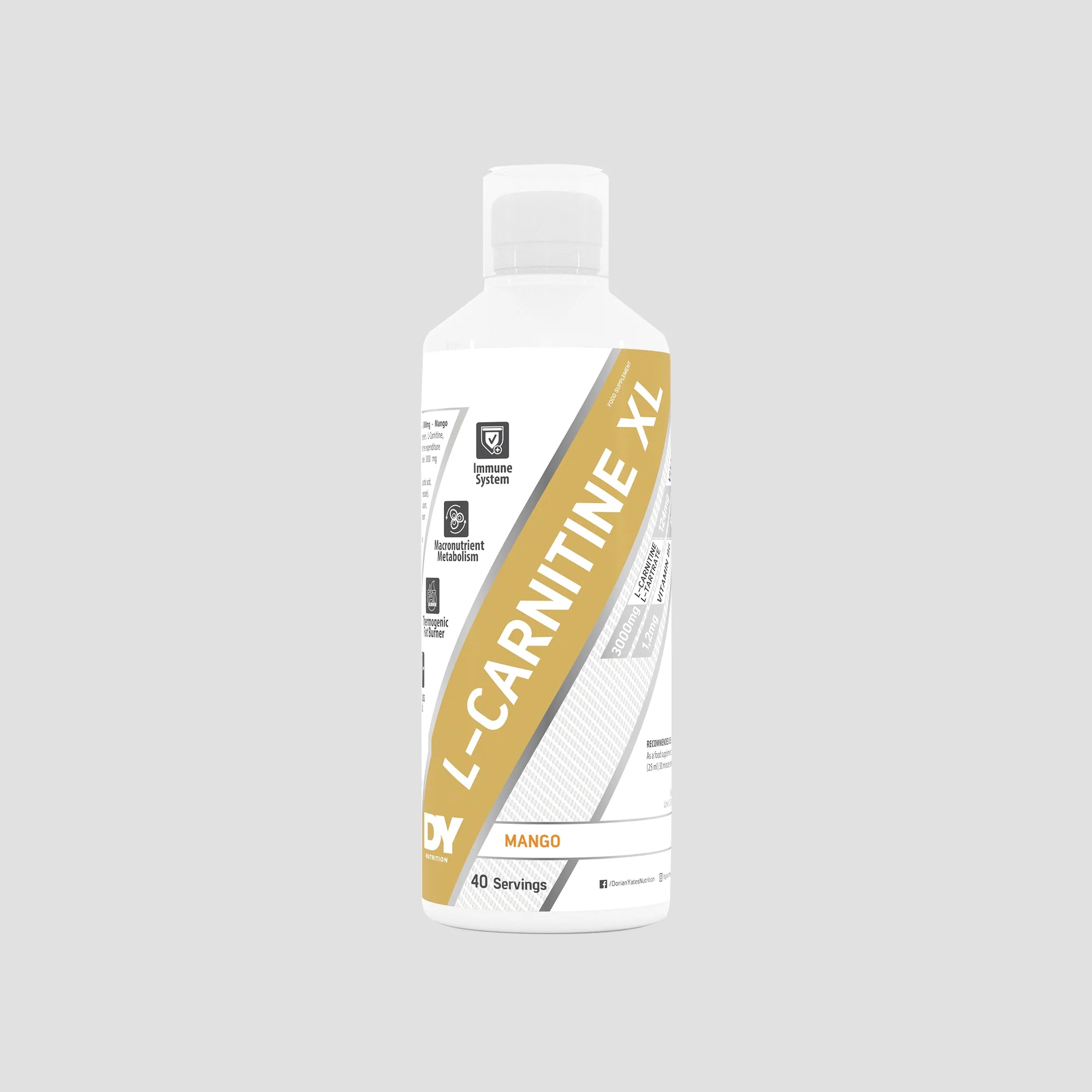L-Carnitină XL, DY Nutrition, 1000 ml, 40 de serviri