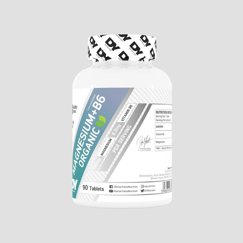 Magneziu Organic + Vitamina B6, DY Nutrition - 90 de tablete, 90 de serviri