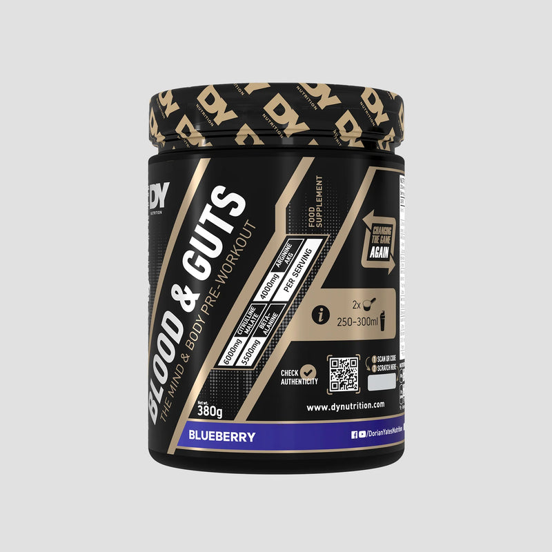 Pre-workout Blood & Guts, DY Nutrition, 380g, pudra, 20 de serviri
