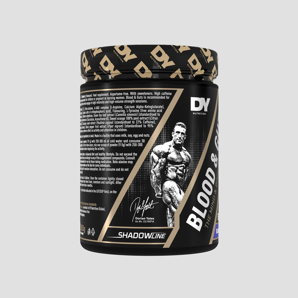 Pre-workout Blood & Guts, DY Nutrition, 380g, pudra, 20 de serviri