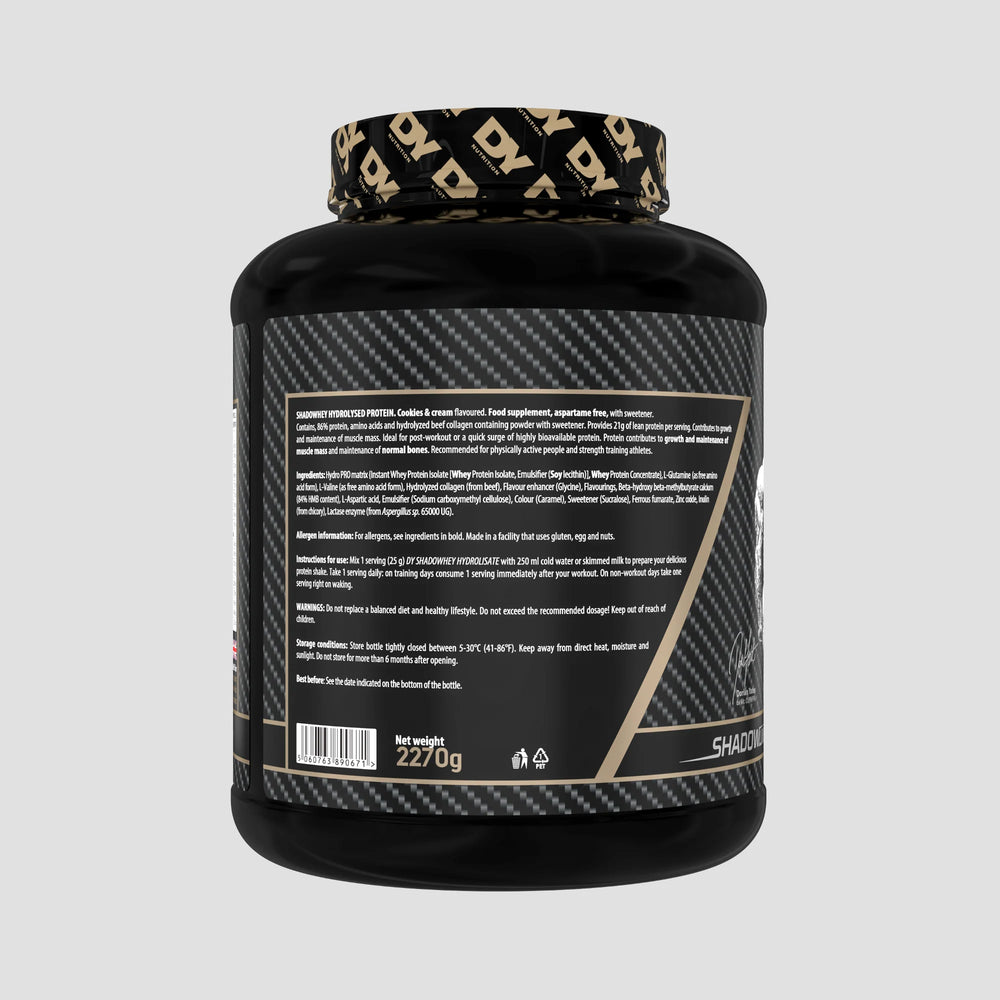 Proteină Hidrolizată Shadowhey, DY Nutrition 2.27kg, pudra, 90 de porții