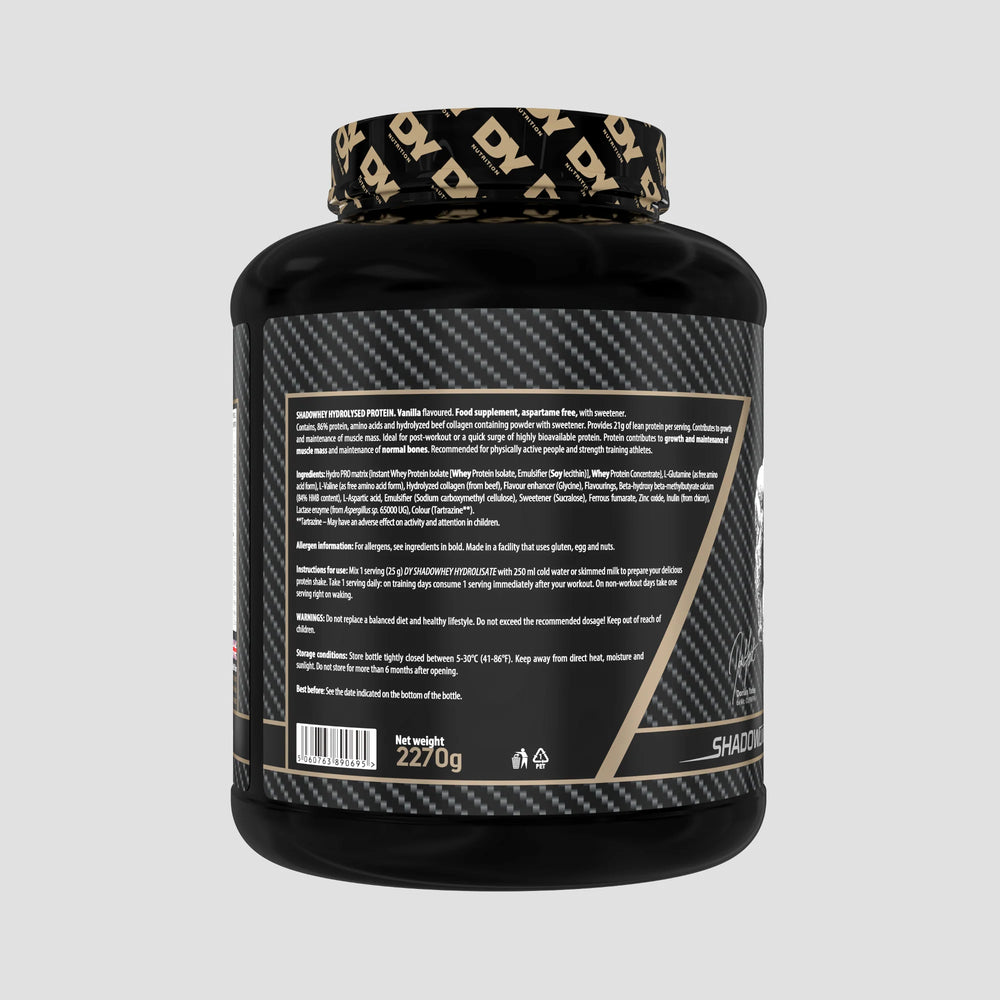 Proteină Hidrolizată Shadowhey, DY Nutrition 2.27kg, pudra, 90 de porții