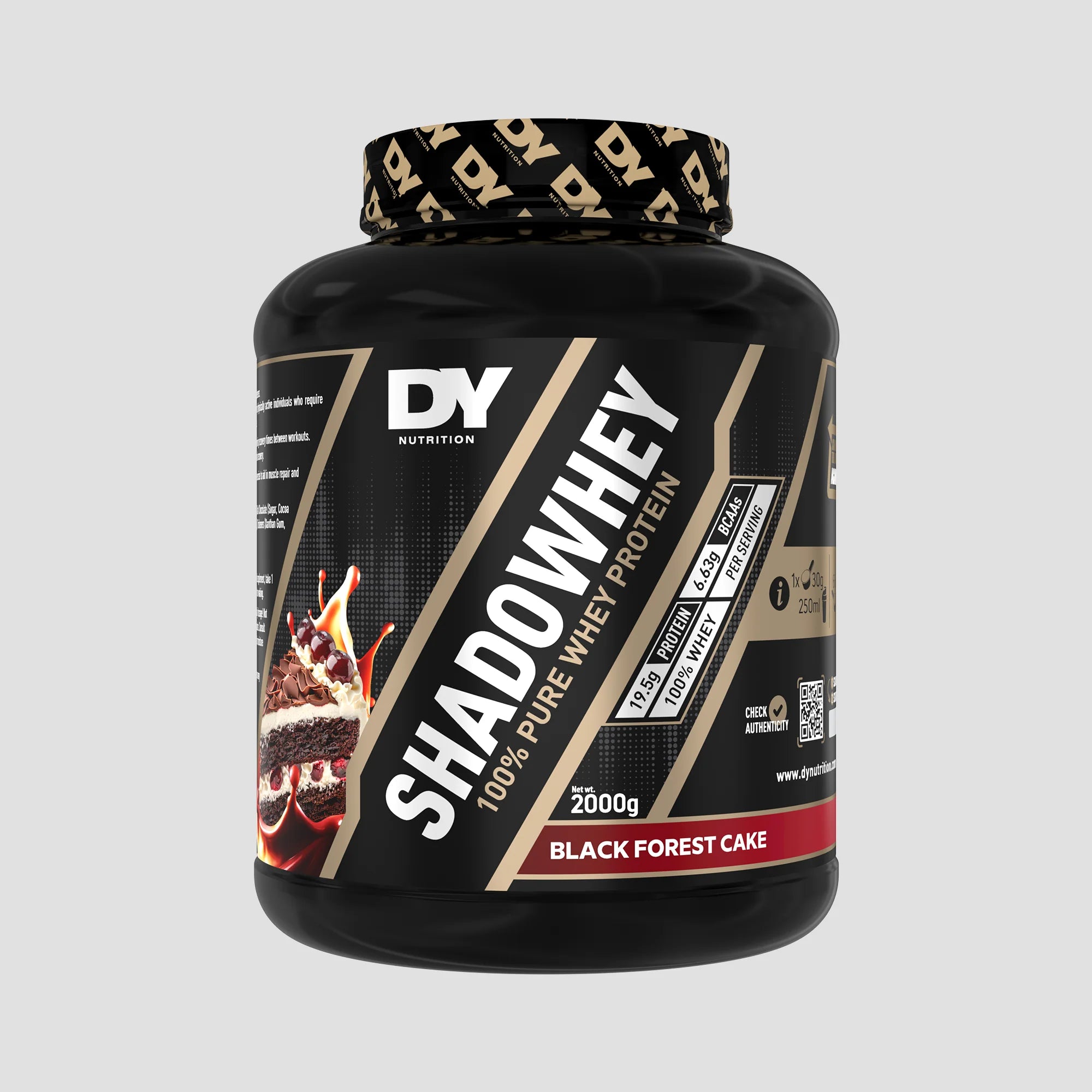 Shadowhey 100% Pure Whey Protein, DY Nutrition, 2kg, 66 de Serviri