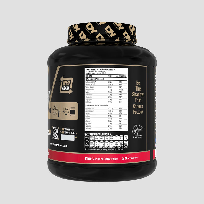 Shadowhey 100% Pure Whey Protein, DY Nutrition, 2kg, 66 de Serviri