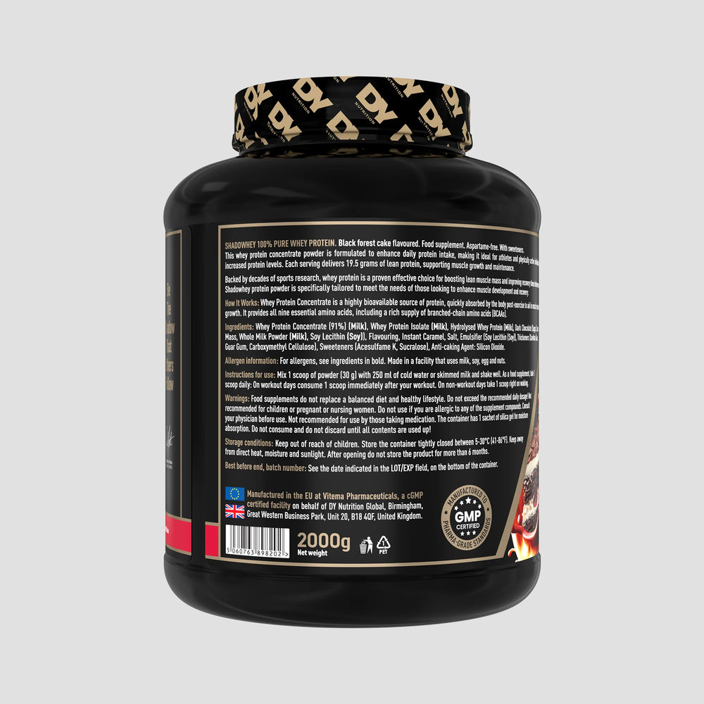Shadowhey 100% Pure Whey Protein, DY Nutrition, 2kg, 66 de Serviri