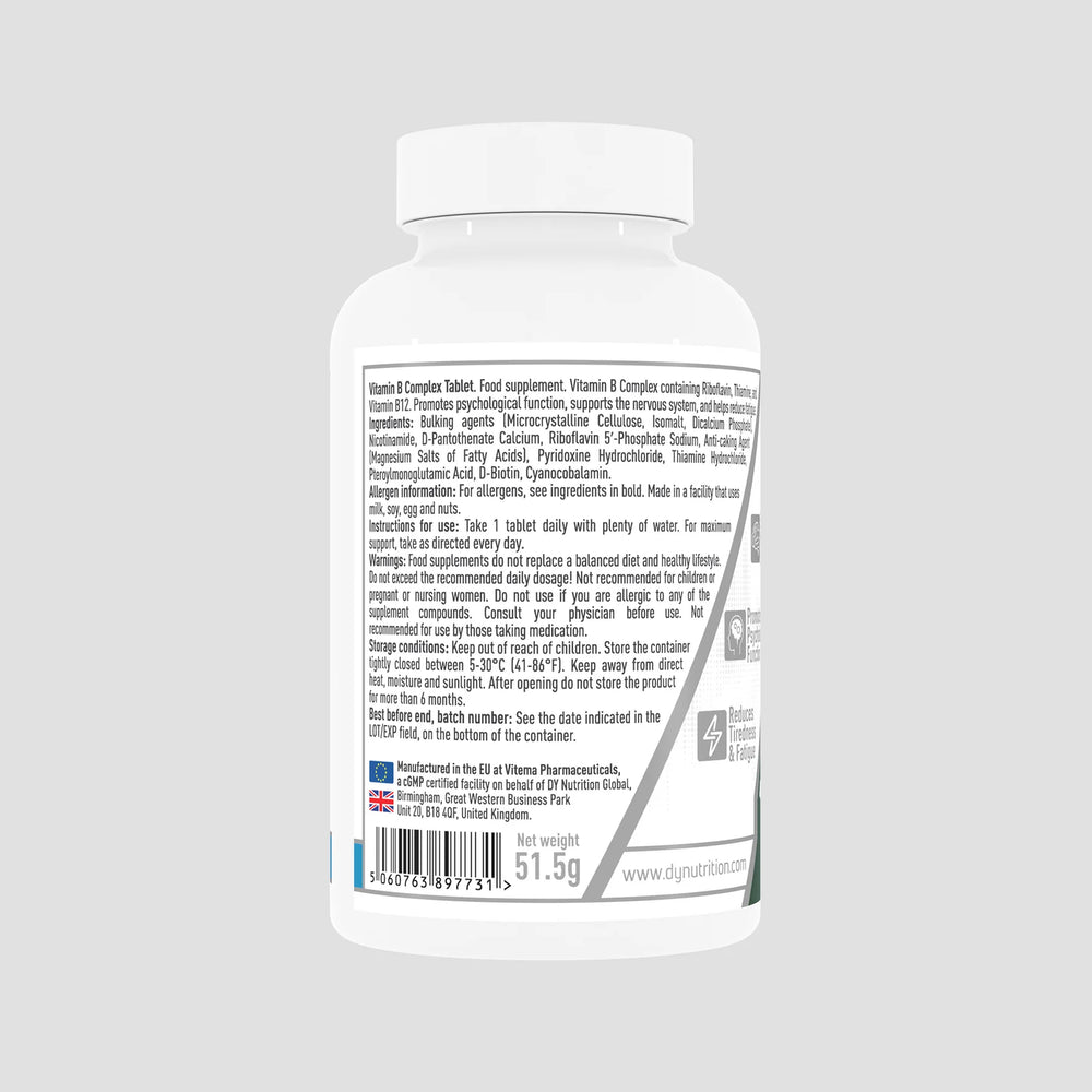 Vitamin B Complex, supliment alimentar, DY Nutrition - 100 de tablete