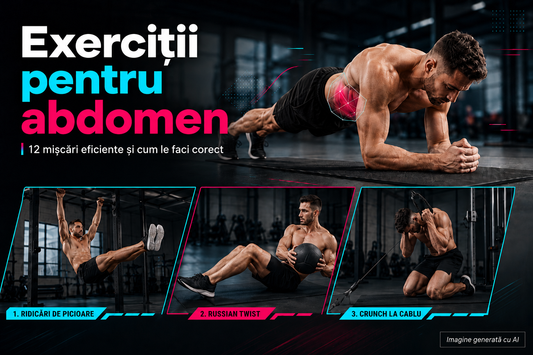 Exerciții pentru abdomen: 12 mișcări eficiente și cum le faci corect
