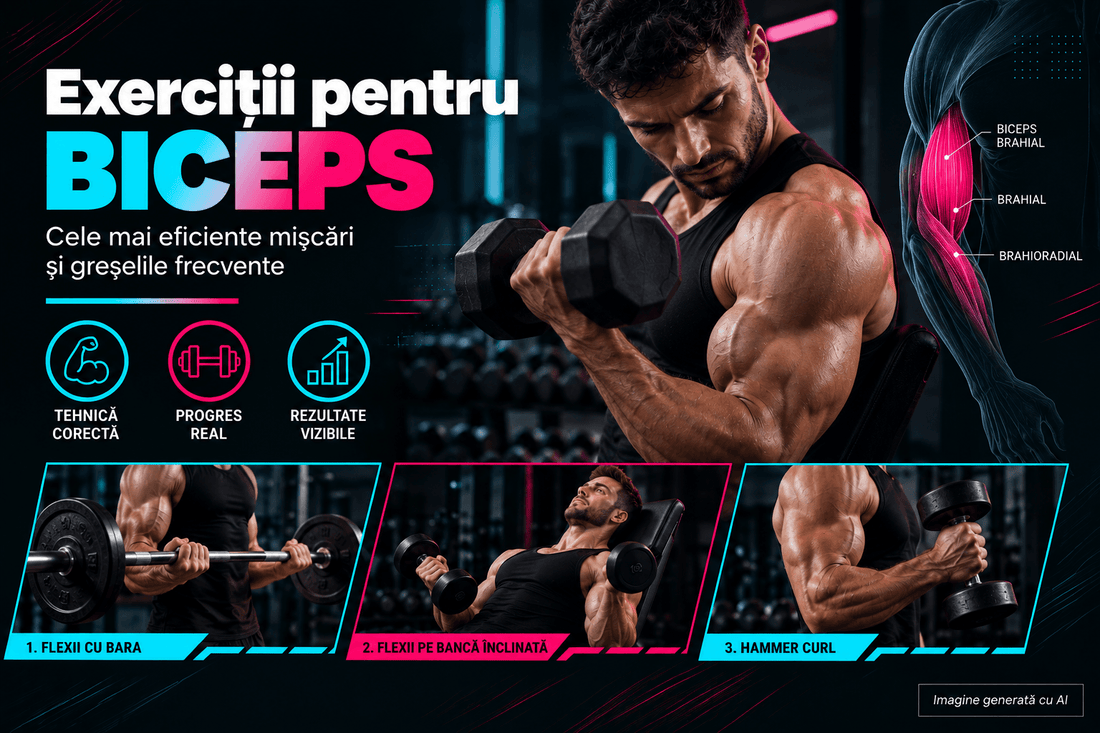 Exerciții pentru biceps: cele mai eficiente mișcări și greșelile frecvente