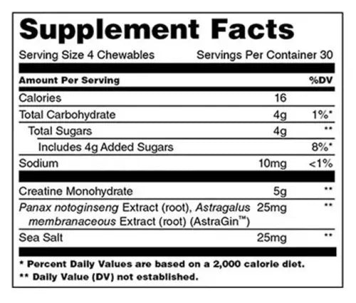 Animal Creatine Chews, Universal Nutrition, 120 tablete masticabile | Creatina