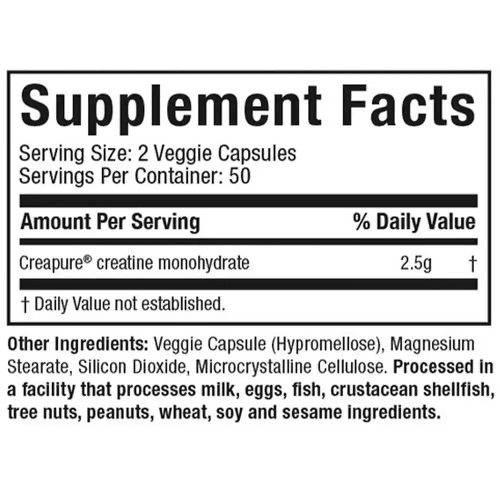 Platinum 100% Creatine Monohydrate, MuscleTech, 100 capsule | Creatina monohidrata
