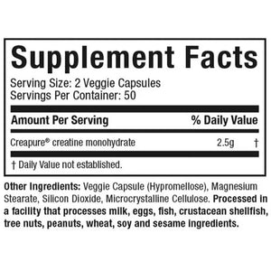 Platinum 100% Creatine Monohydrate, MuscleTech, 100 capsule | Creatina monohidrata