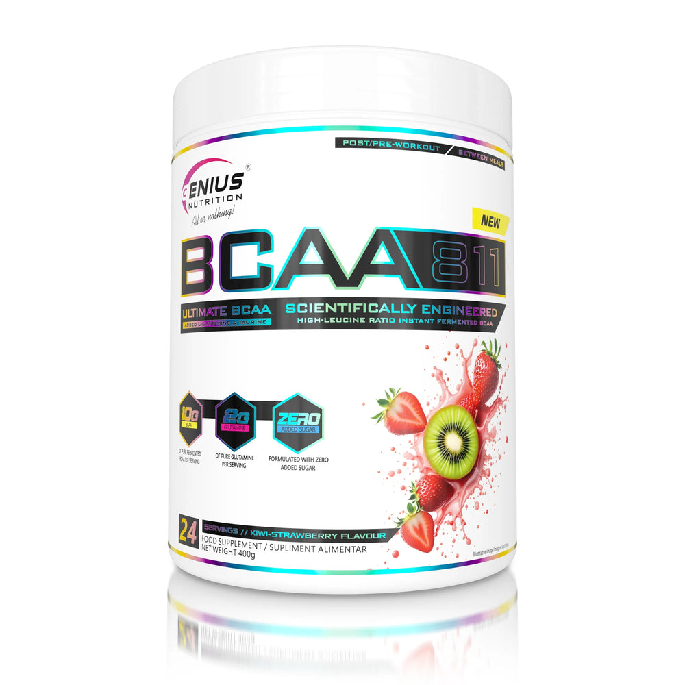 BCAA811, Genius Nutrition, pudra, 400g/24big serv, Aminoacizi cu catena ramificata