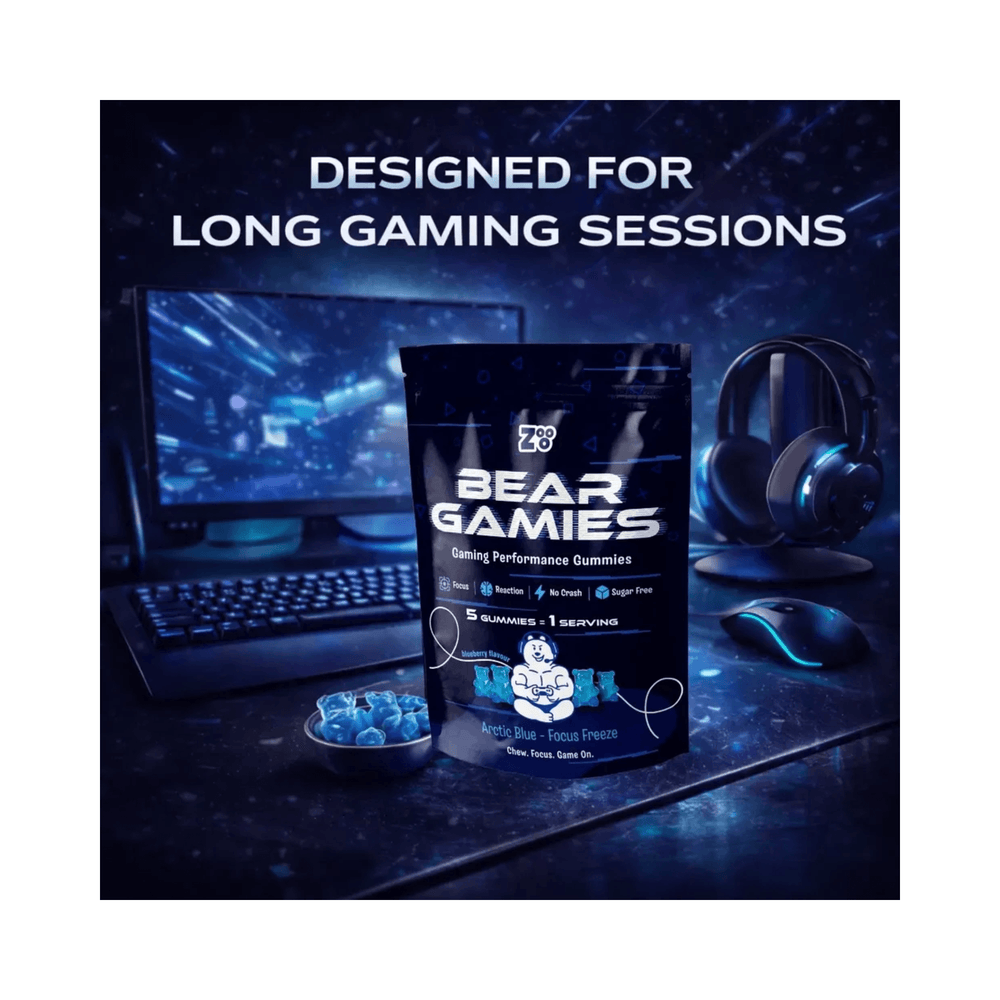BearGamies® GamerMode, Zooo Nutrition,  150 de ursuleti | Jeleuri cu creatina monohidrat