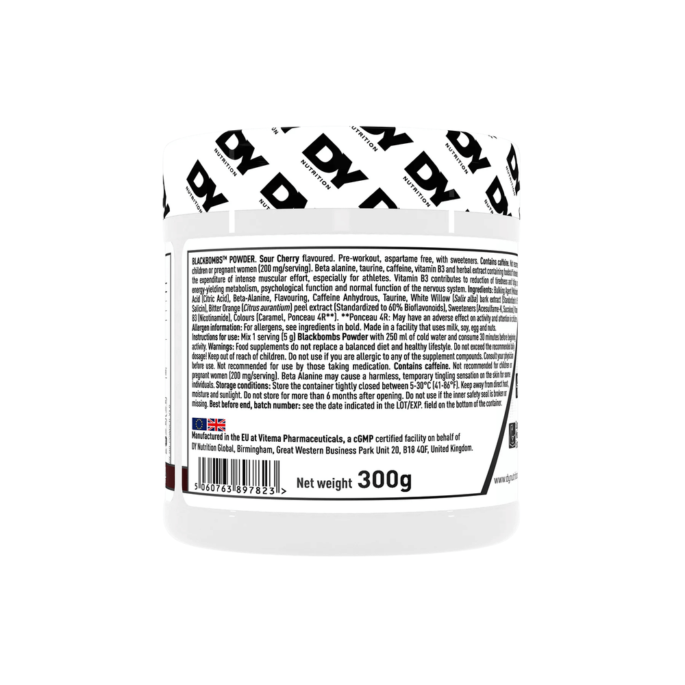 Blackbombs Powder, DY Nutrition, 300g | Pre-workout si arzator de grasimi
