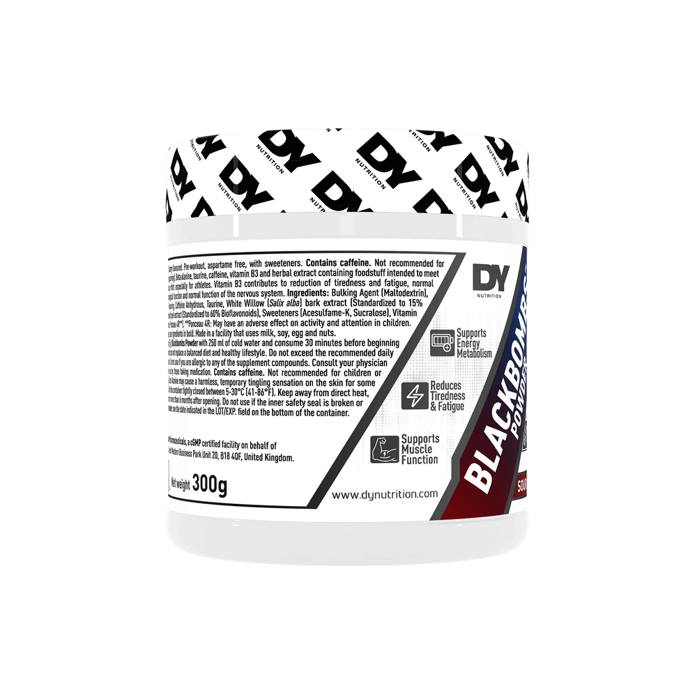 Blackbombs Powder, DY Nutrition, 300g | Pre-workout si arzator de grasimi