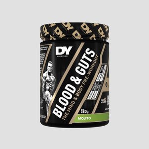 Blood & Guts Pre-workout, DY Nutrition, 380g | Blend cu citrulina, beta-alanina, arginina si cofeina