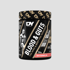 Blood & Guts Pre-workout, DY Nutrition, 380g | Blend cu citrulina, beta-alanina, arginina si cofeina