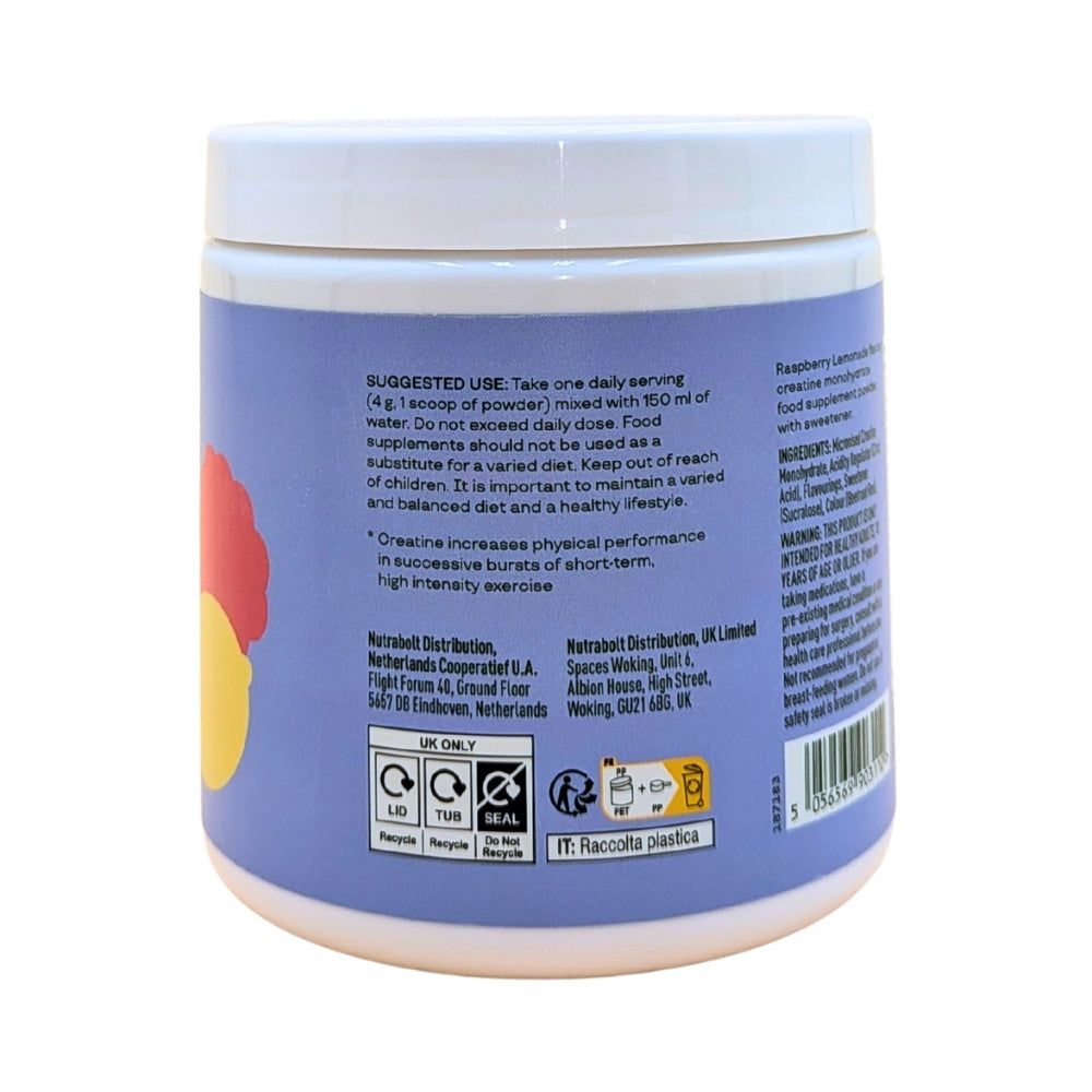 Creatine Monohydrate Raspberry Lemon, Bloom, 203g | Creatina monohidrata