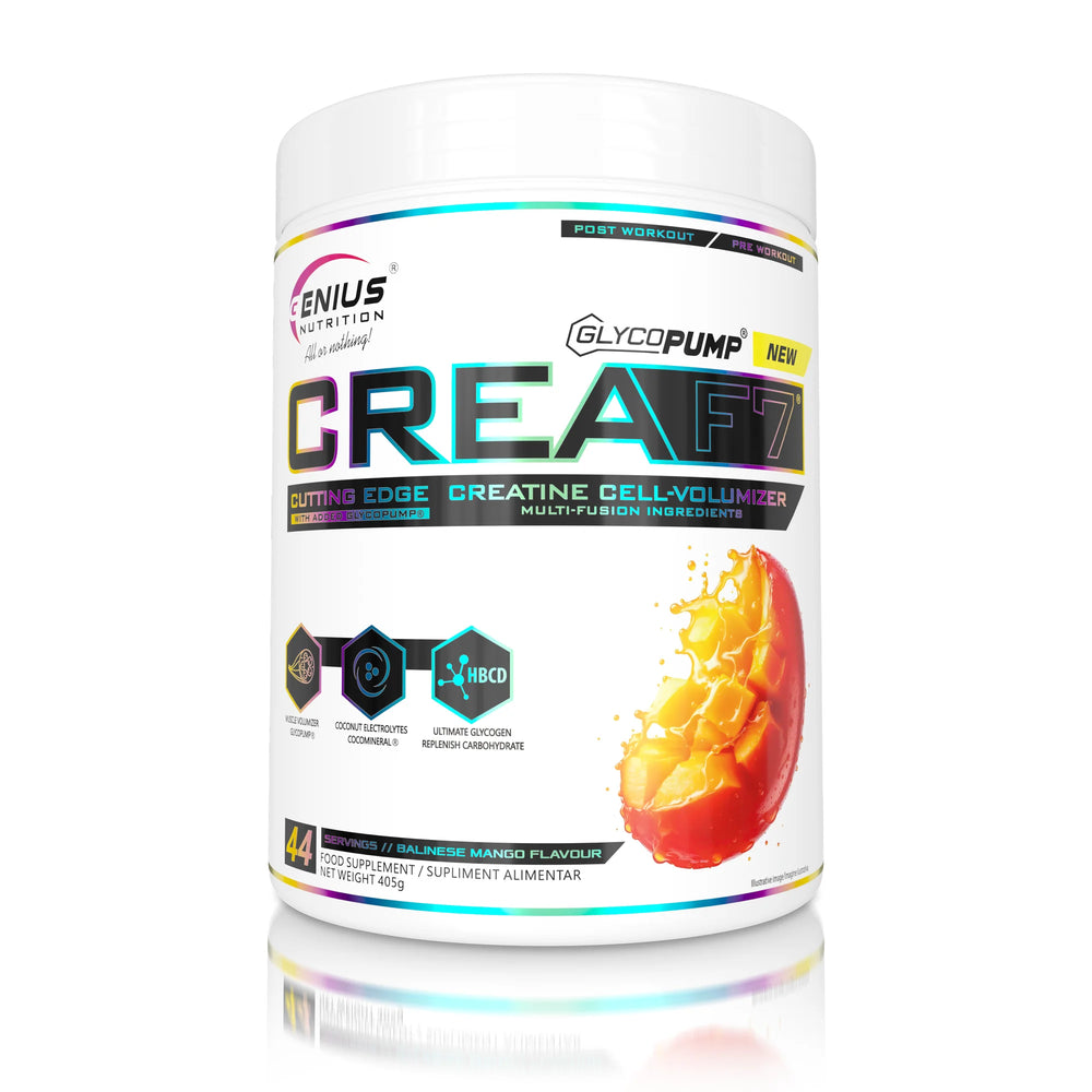 CREAF7, Genius Nutrition, pudra, 405g/44 serviri, Complex de creatina