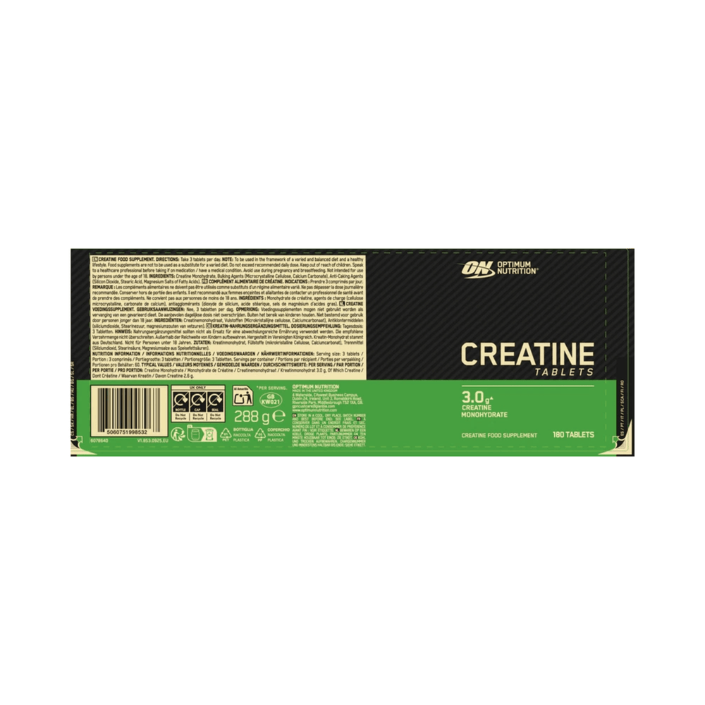 Creatine Tablets, Optimum Nutrition, 180 tabs (60 de portii) | Creatina monohidrata capsule