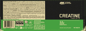 Creatine Tablets, Optimum Nutrition, 180 tabs (60 de portii) | Creatina monohidrata capsule