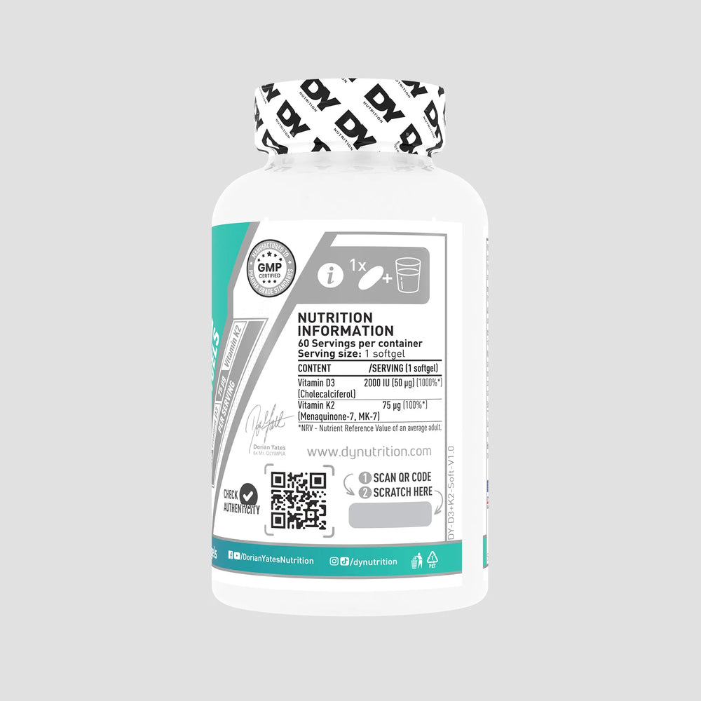 Supplement bottle with label on a gray background