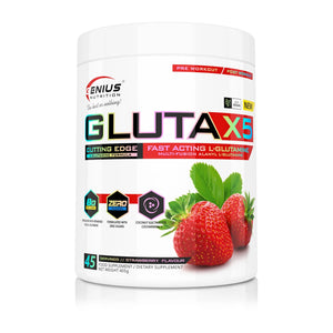 GLUTA-X5, Genius Nutrition, pudra, 405g/45 serviri, L-Glutamina - supliment alimentar pentru performanta