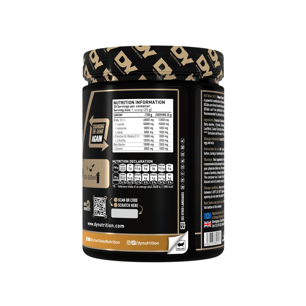 HIT BCAA 10:1:1, DY Nutrition, 400g | Aminoacizi cu catena ramificata