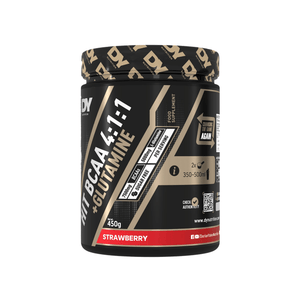 HIT BCAA 4:1:1 + Glutamină, DY Nutrition, 450g | Aminoacizi pentru creștere musculara si recuperare