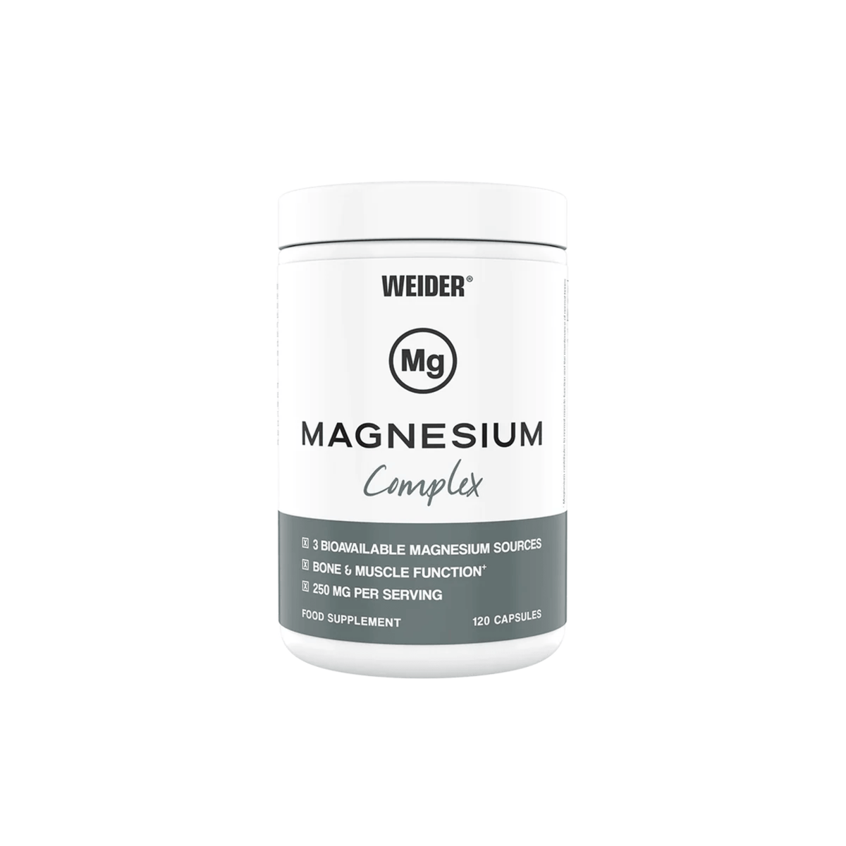 Magnesium Complex, Weider, 120 capsule | Complex cu 3 surse de magneziu