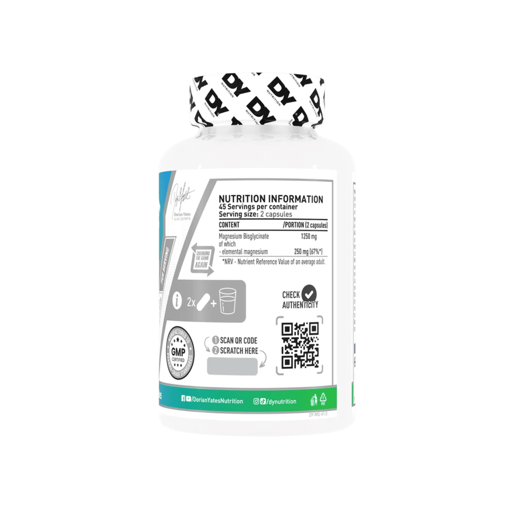Magneziu Bisglicinat, DY Nutrition, 90 de capsule | Supliment alimentar