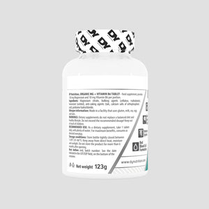 Magneziu Organic + Vitamina B6, DY Nutrition - 90 de tablete, 90 de serviri