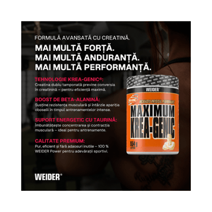 Maximum Krea-Genic Powder, Weider, 554g | Complex Creatina