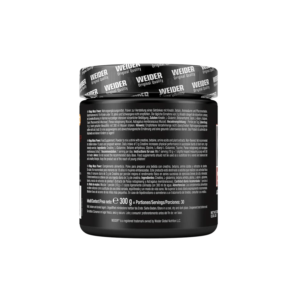 Mega Mass POWER, Weider, 300g | Complex creatina anhidra