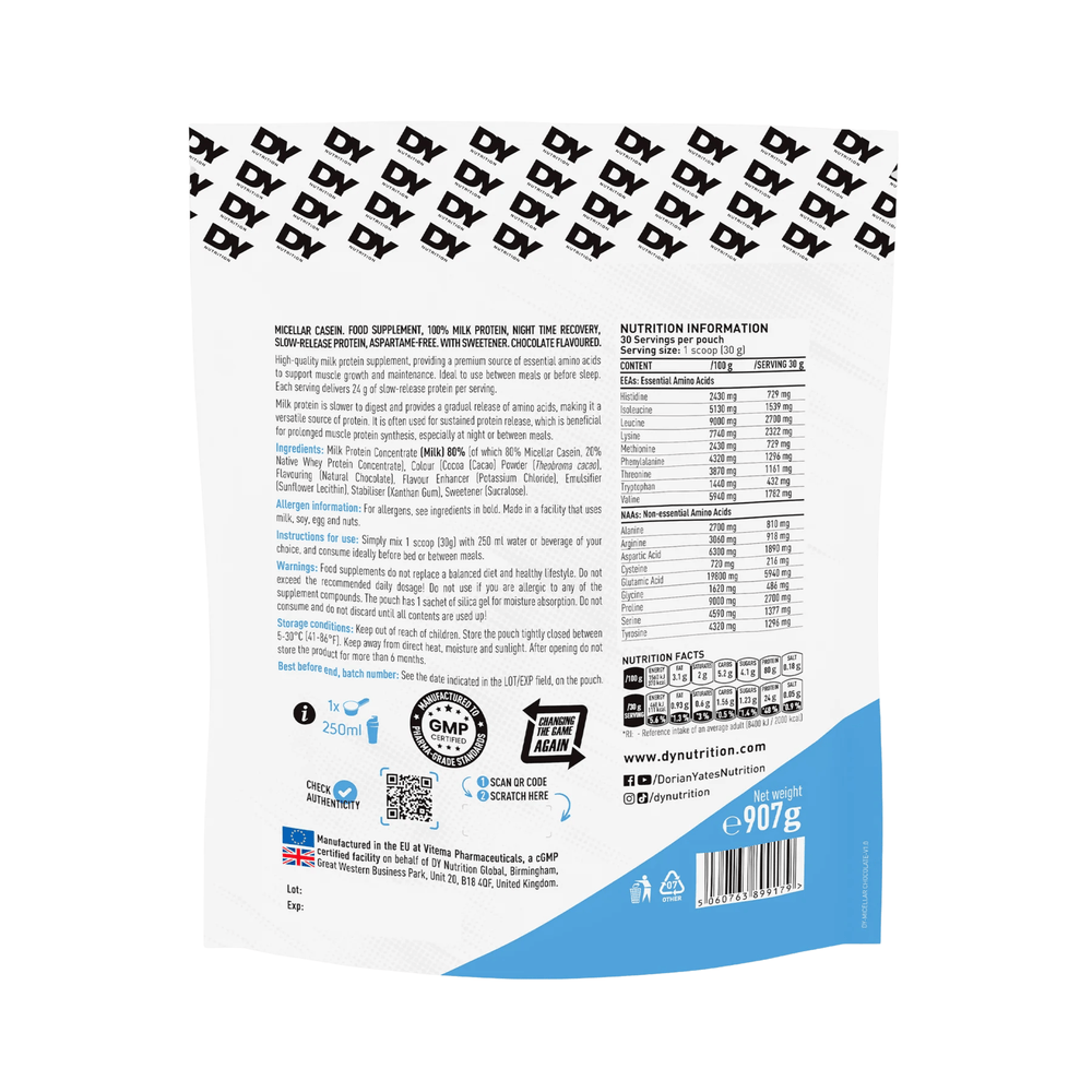 Micellar Casein, DY Nutrition, 907g | Proteina Cazeina Micelara