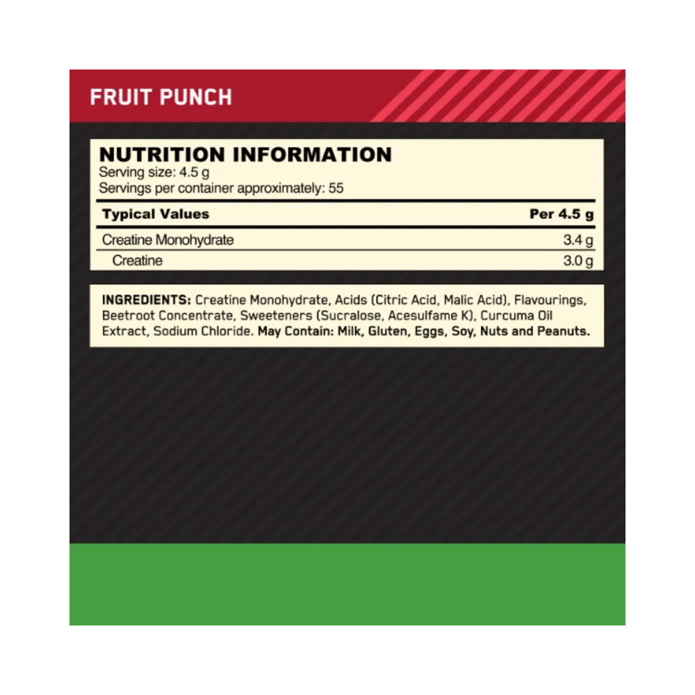 Micronised Creatine Powder, Optimum Nutrition, 247,5g | Creatina Monohidrat Micronizata cu Aroma