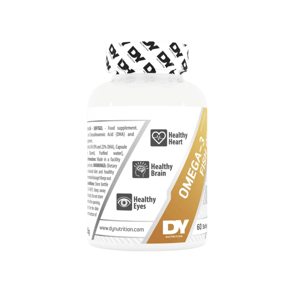 Omega-3 Fish Oil, DY Nutrition, 60 de capsule moi | Supliment alimentar cu ulei de peste