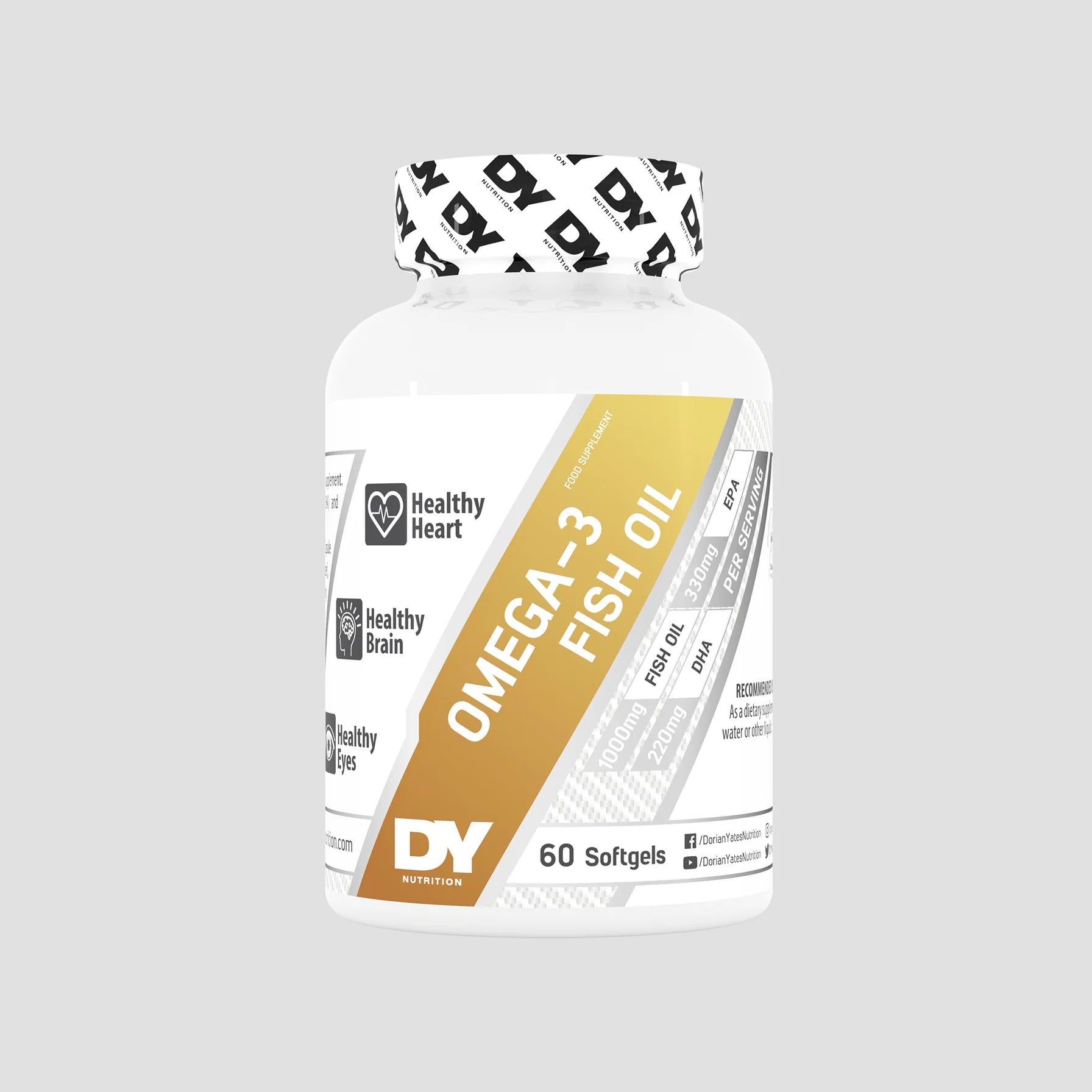 Omega-3 ulei de pește, DY Nutrition - 60 de capsule moi