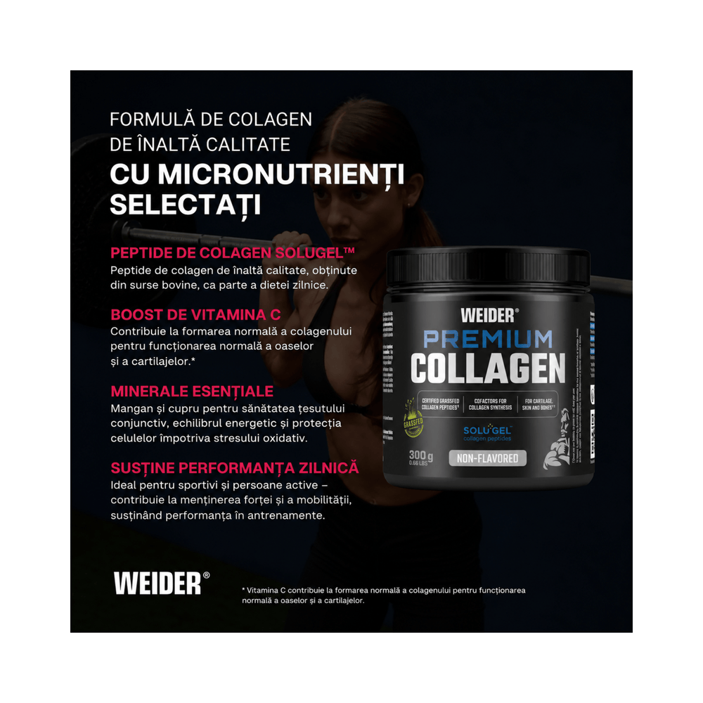 Premium Collagen, Weider, 300g | Complex colagen bovin pudra