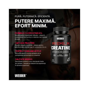 Premium Creatine HYDROCHLORIDE, Weider, 150 capsule | Creatina HCL