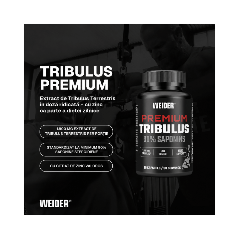 Premium Tribulus, Weider, 90 capsule | Supliment pentru performanta sportiva