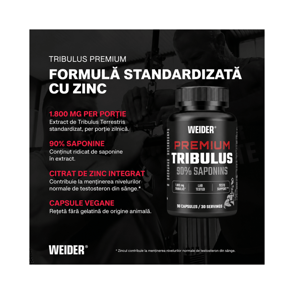 Premium Tribulus, Weider, 90 capsule | Supliment pentru performanta sportiva