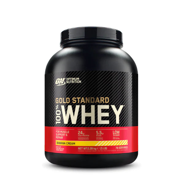 Gold Standard 100% Whey Protein, Optimum Nutrition, pudra, 2.27kg, concentrat proteic din zer